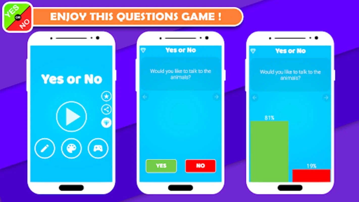 Yes or No Questions Game for Android - Engaging Trivia with Stats