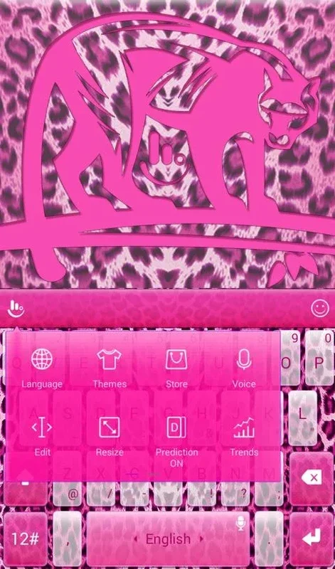 TouchPal SkinPack Pink Sexy Panther for Android - Enhance Typing