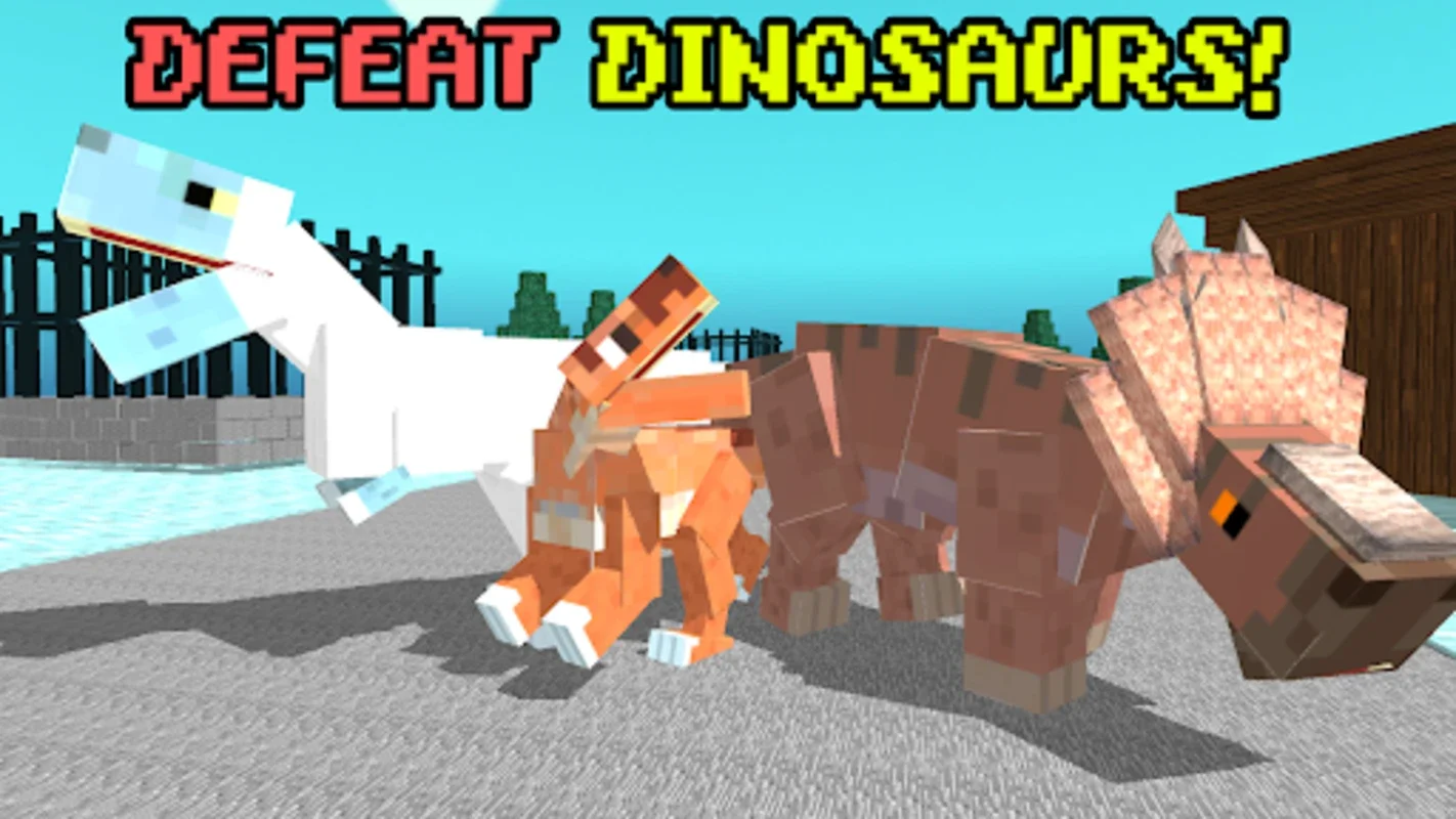 Blocky Dino Park Ice Age Arena for Android - Engaging Prehistoric Battles