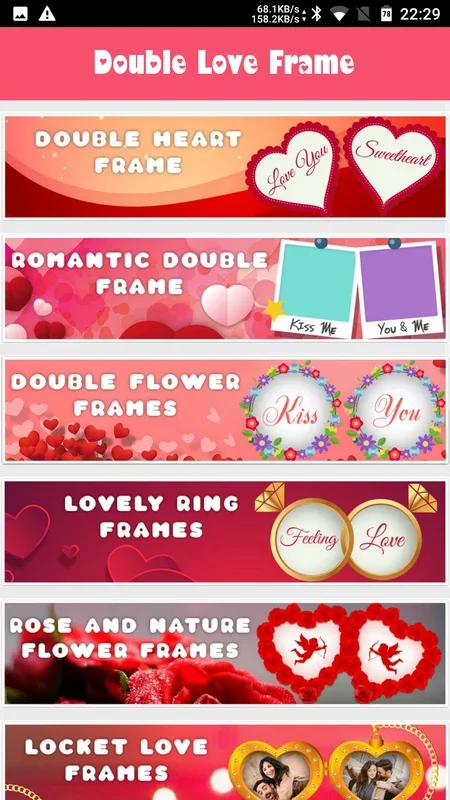 LovePhoto for Android: Add Romantic Frames to Photos