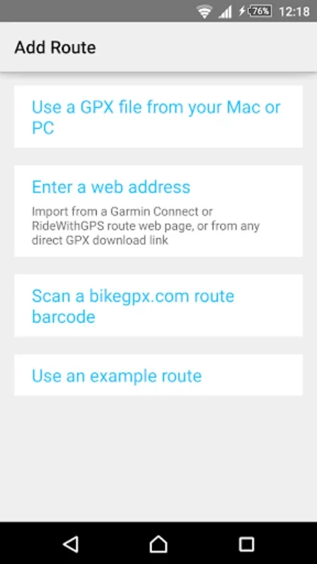 BikeGPX - Free Android Cycle Navigator