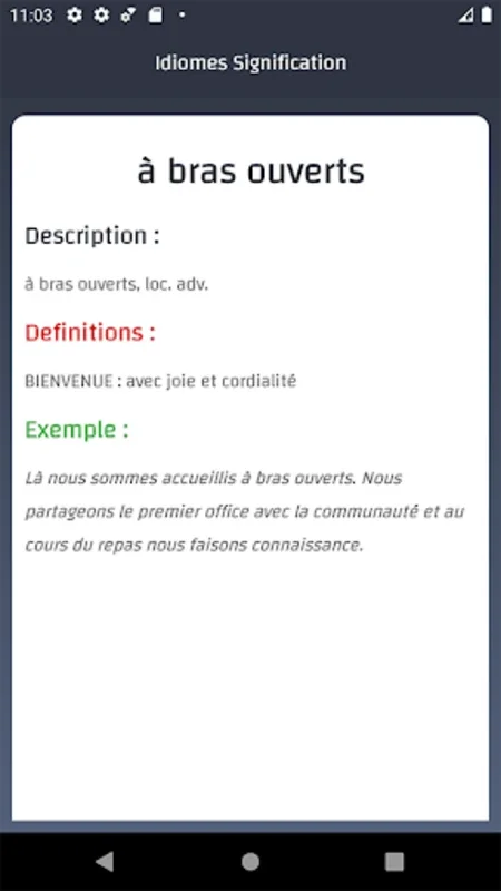 French Synonyms Dictionary for Android - Expand Vocab