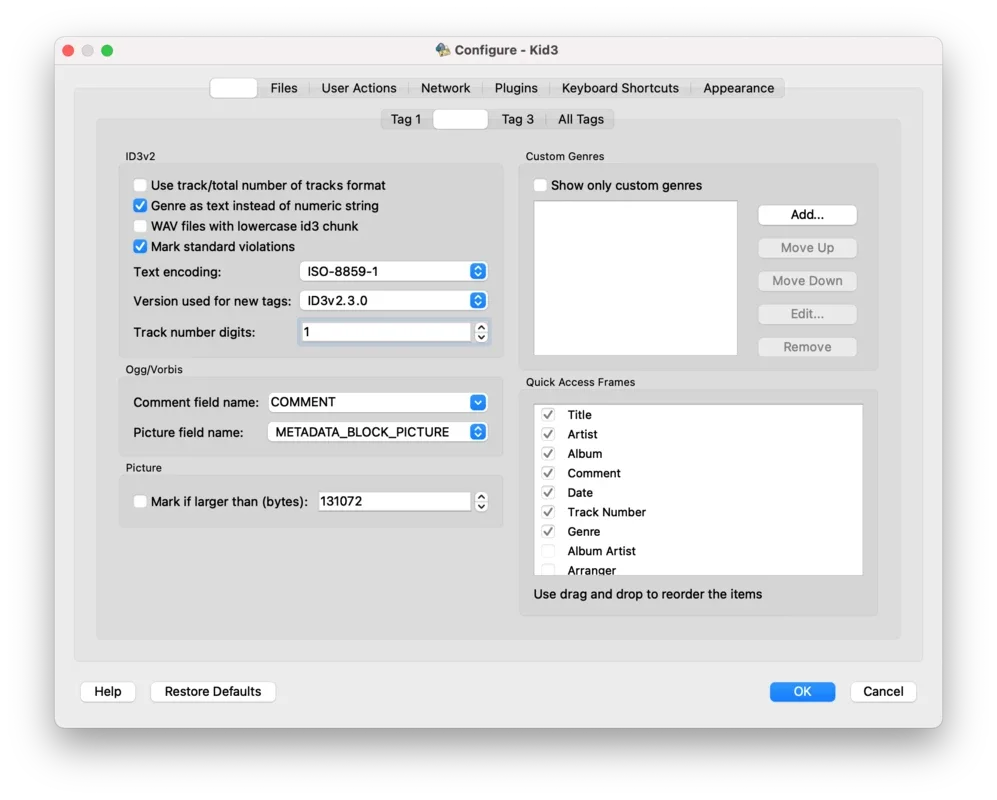 Kid3 Tag Editor for Mac - Powerful Tag Editing Tool