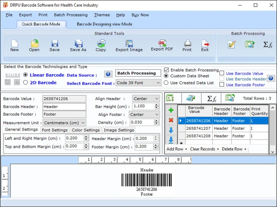 Medical Equipment Barcode Labeling Tool for Windows