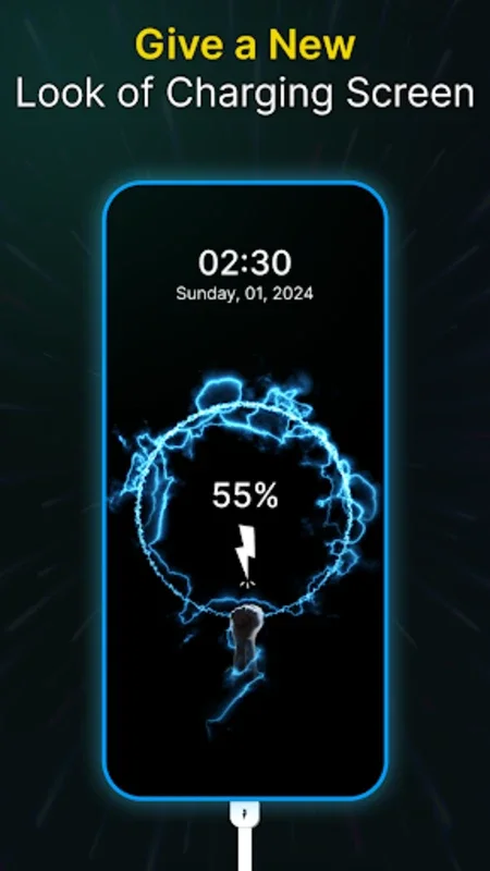 Battery charging animation, 3D for Android - No Downloading Required