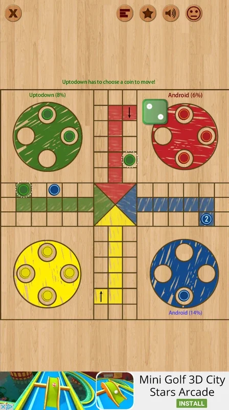 Ludo Parchis Classic Woodboard for Android - Play with Friends or AI