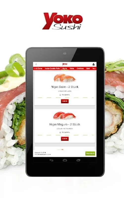 Yoko Sushi for Android - Fast Sushi Delivery