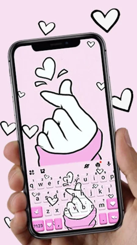 Pink Love Heart Keyboard Theme for Android - Stylish Typing