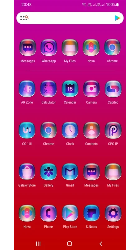 Colorful Glass ONE UI Icon Pack Free for Android - Transform Your Device