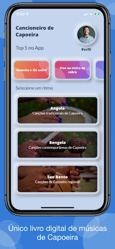 cancioneirodecapoiera for Android - A Capoeira Song Learning Companion