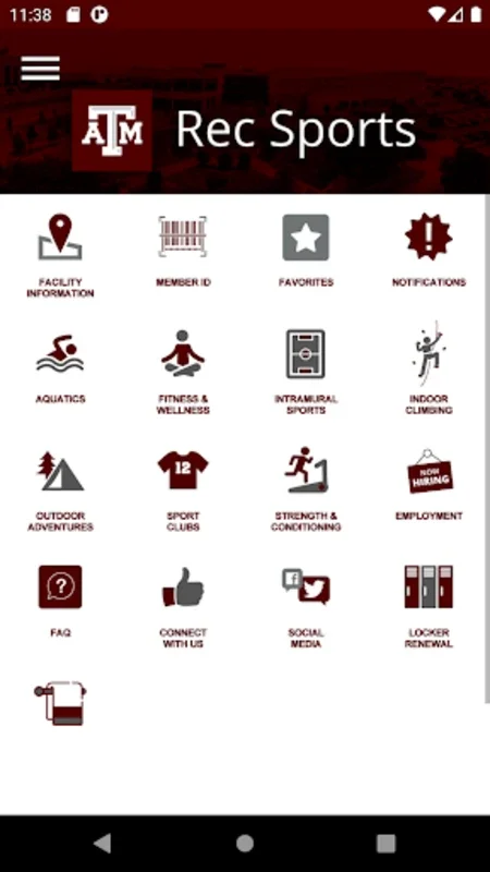 Texas A&M Rec Sports for Android: Comprehensive Campus Recreation