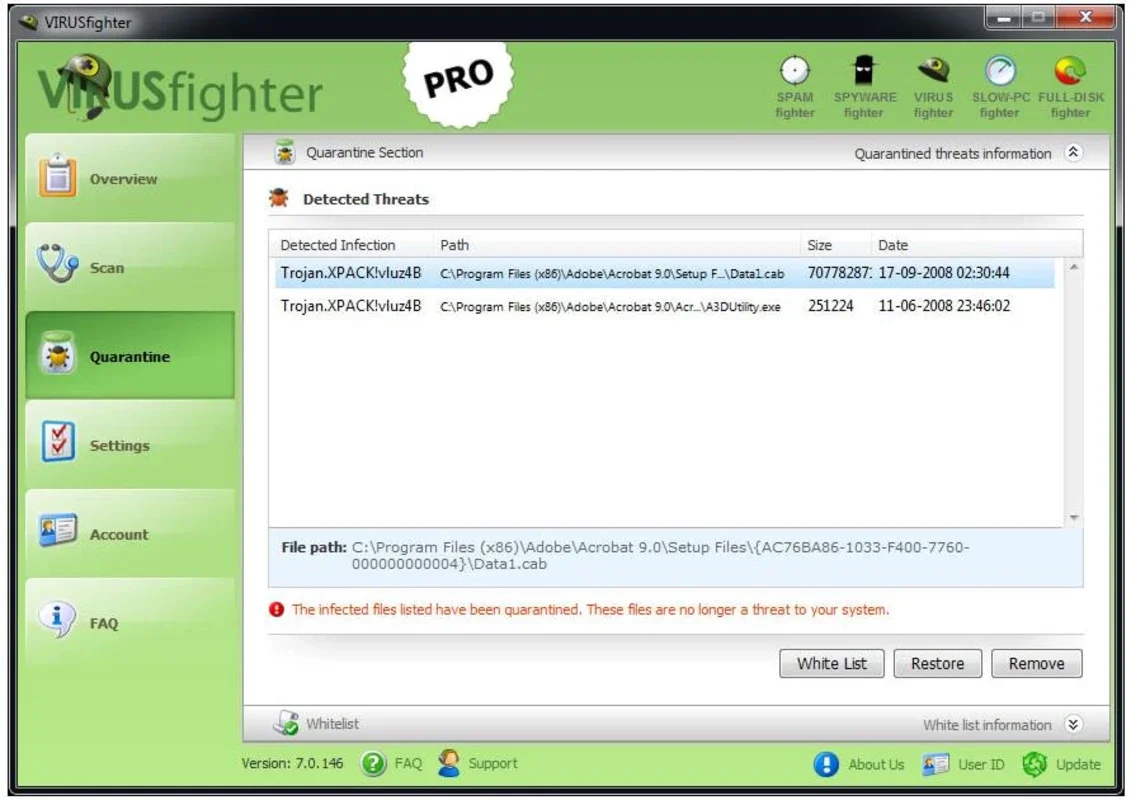 VIRUSfighter for Windows - Effective Protection with Low Resource Usage