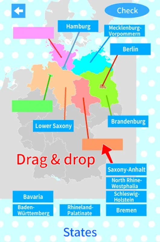 Germany States Map Quiz for Android - Immerse in German Geography