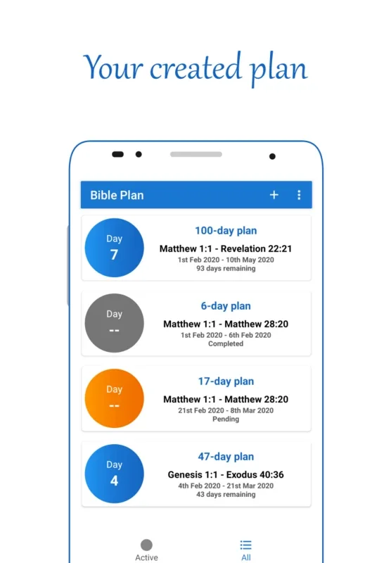 Bible Plan for Android: Create Personalized Bible Plans