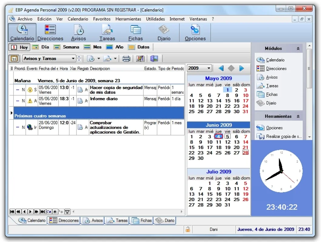 EBP Agenda Personal for Windows - Manage Your Life Easily