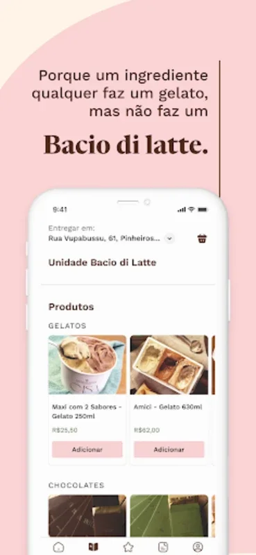 Bacio di Latte for Android - Order Gelato with Rewards