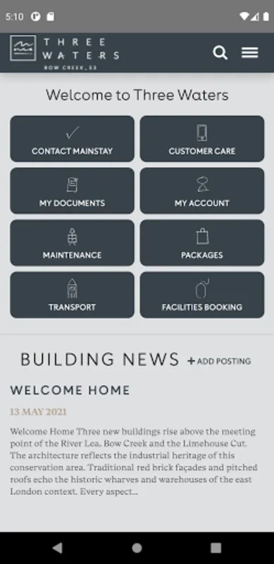 ThreeWaters for Android - Streamline Building Management