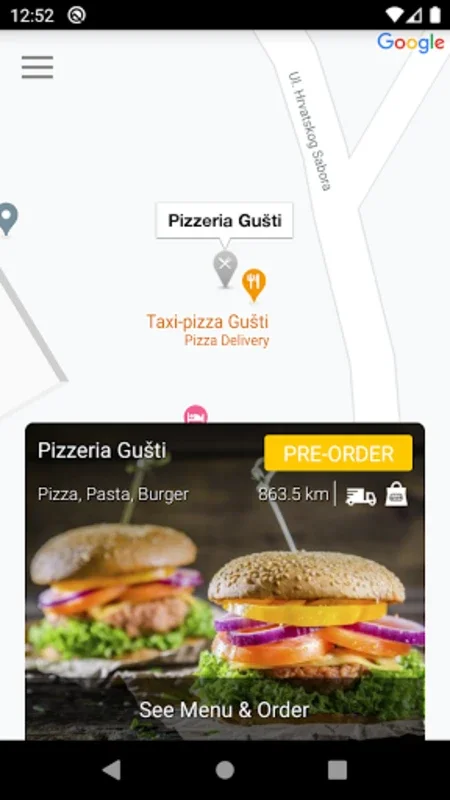 Pizzeria Gušti for Android - Simplify Pizza Ordering