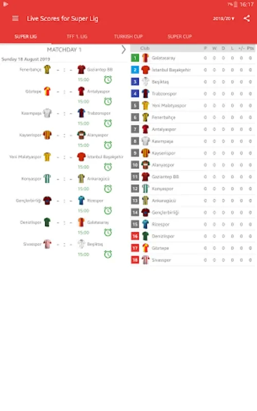 Live Scores for Super Lig 2023 for Android - Real-Time Updates