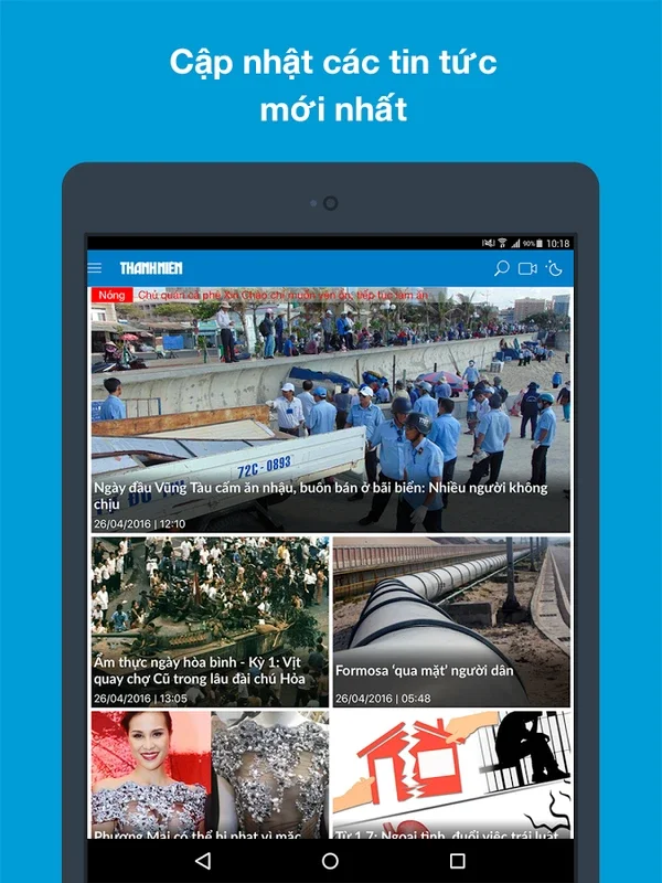 Thanh Nien Mobile for Android - Stay Informed Anytime