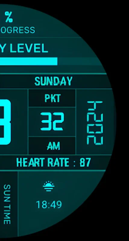 Sci-Fi Digital Watch Face for Android - Futuristic Timekeeping