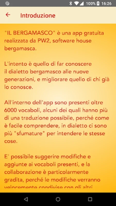 il Bergamasco for Android: Preserve & Learn Bergamasco Dialect