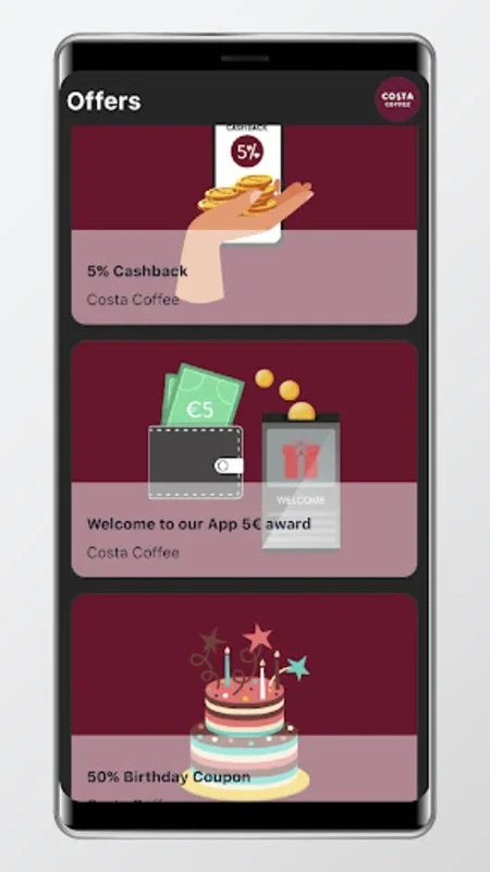 Costa Coffee Club Cyprus for Android: Exclusive Rewards