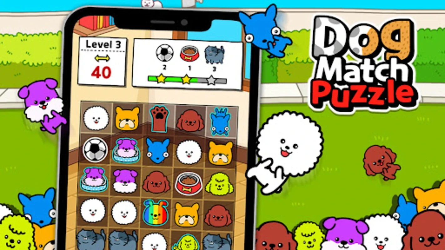 Dog Match Puzzle for Android - Engaging Match-3 Fun