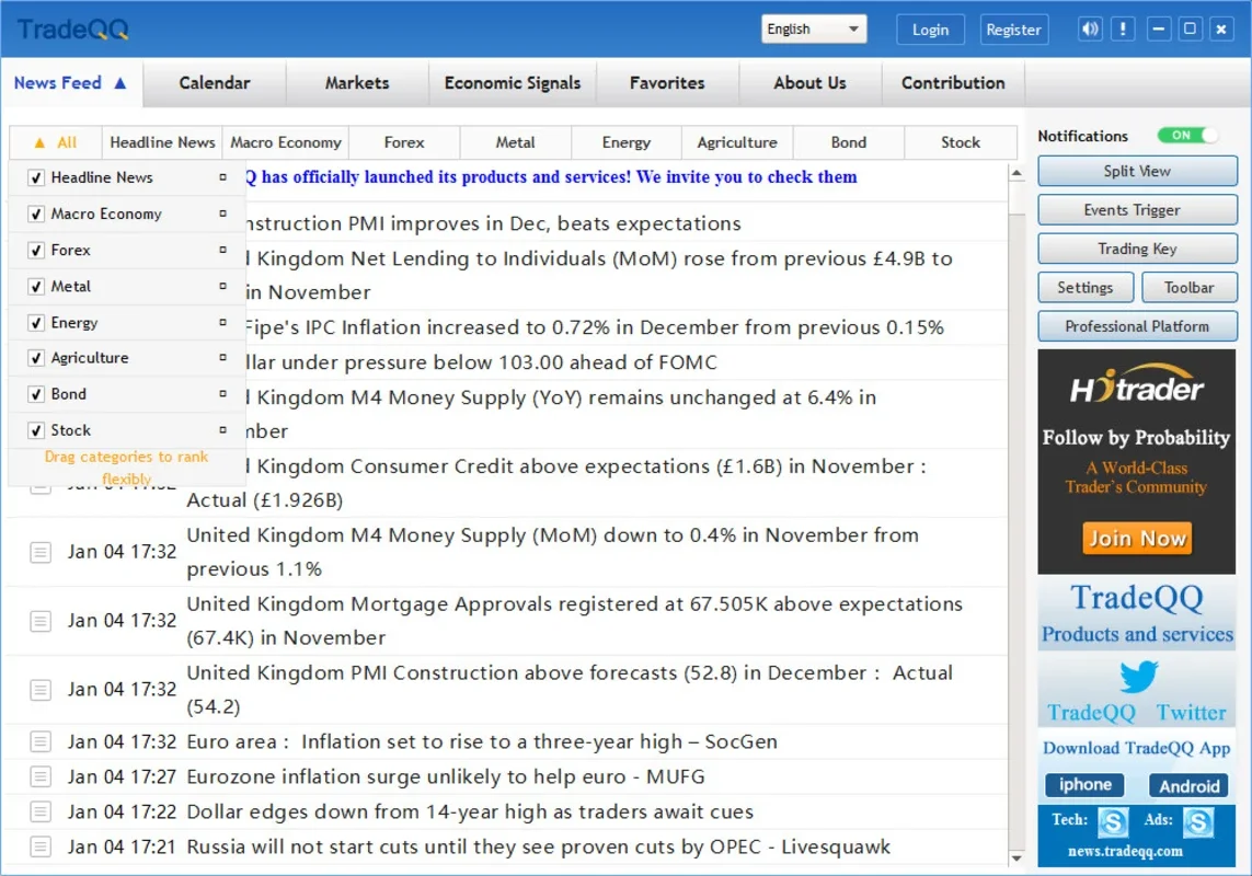 TradeQQ Terminal for Windows - Get Real-Time Market Info