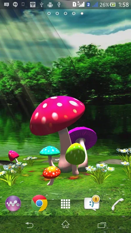 3D Mushroom Live Wallpaper for Android - Add Elegance to Your Phone