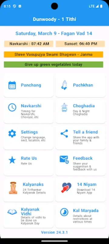 Jain Panchang for Android - No Downloading Needed