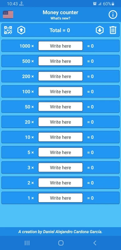 Contador de dinero for Android - Simplify Money Counting