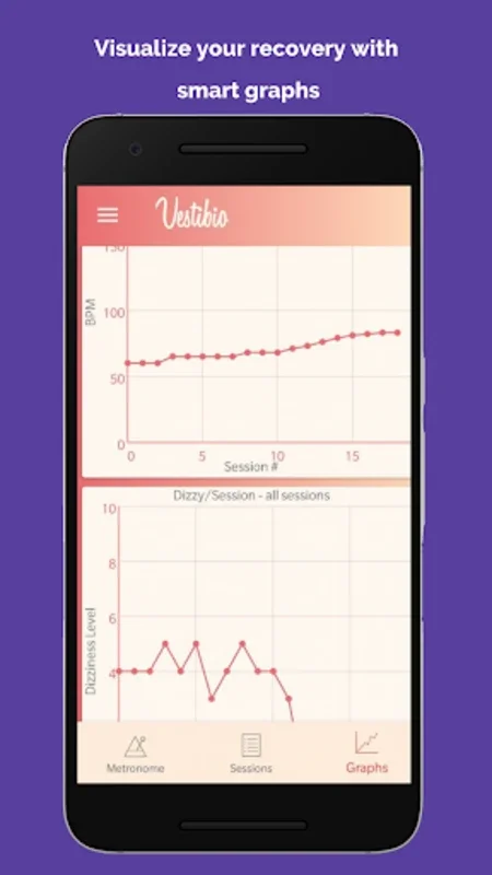 Vestibio - Metronome App for Vertigo Exercises on Android