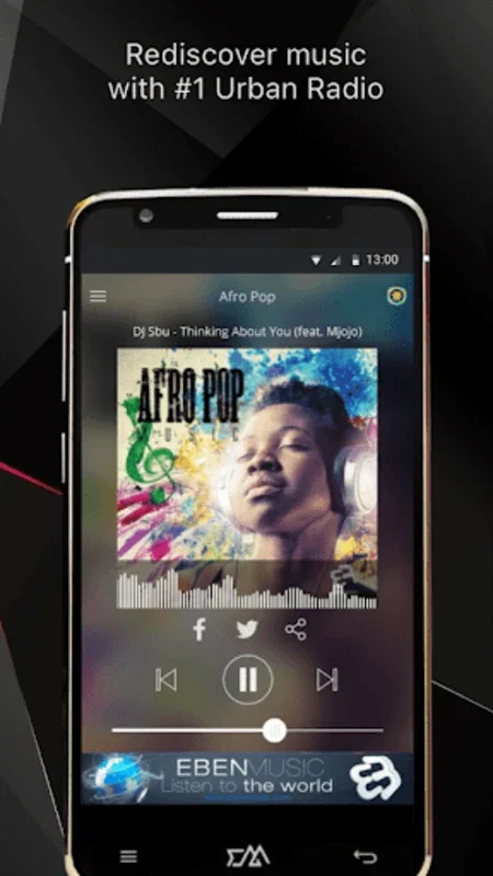 Eben Radio for Android - Enjoy 16 Free Urban Radio Channels