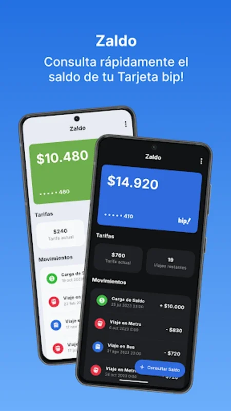 Zaldo for Android - Instant Bip/TNE Card Balance Check