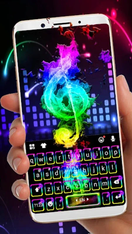 Colorful Music Night for Android: Stylish Keyboard Customization