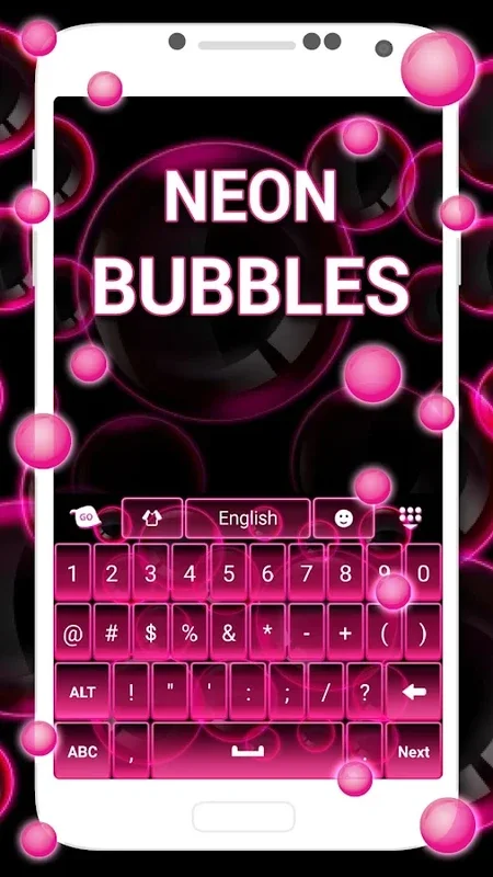 Neon Bubbles Keyboard for Android - Enhance Your Typing