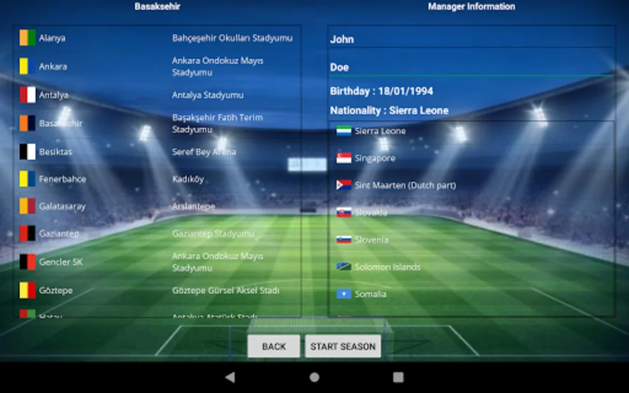 Football Manager'Im for Android - Immersive Football Management