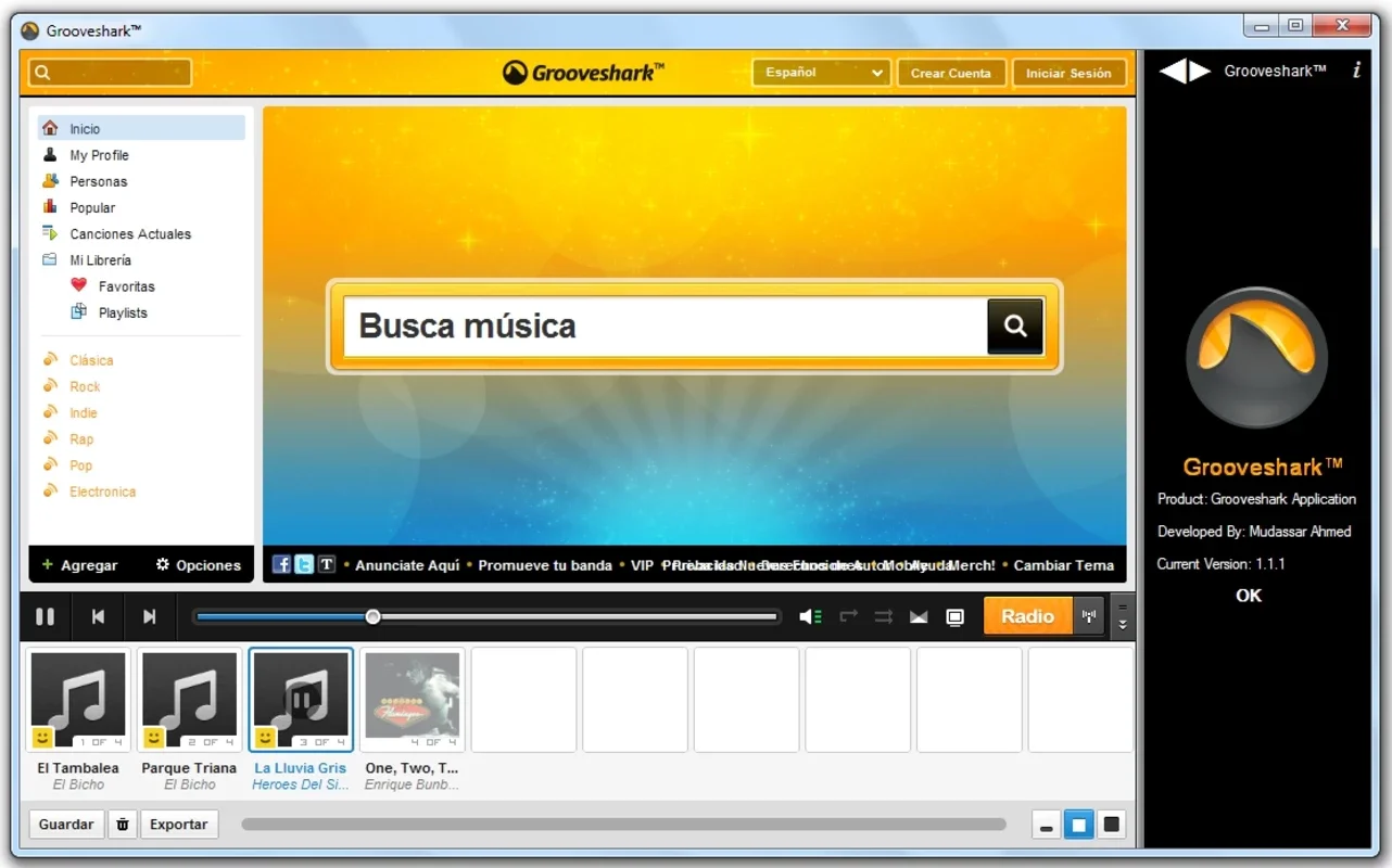 Grooveshark Application for Windows: Free Music Streaming