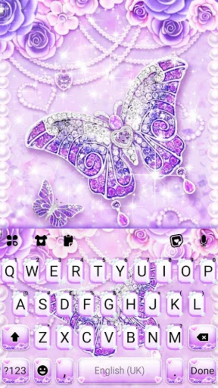 Purple Lux Butterfly Theme for Android - Elevate Your Typing