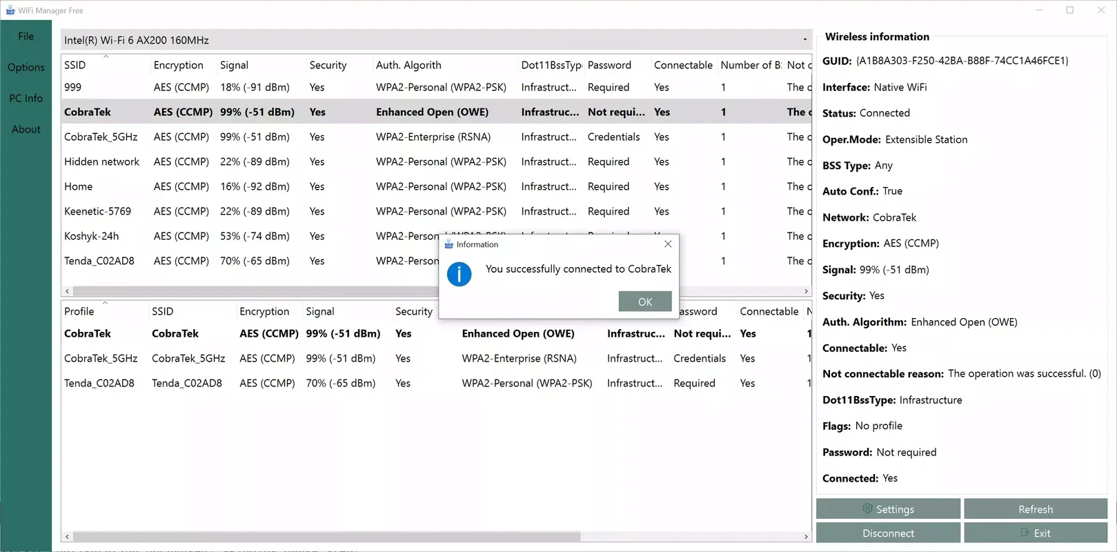 CobraTek WiFi Manager Free for Windows: Simplify WiFi Management