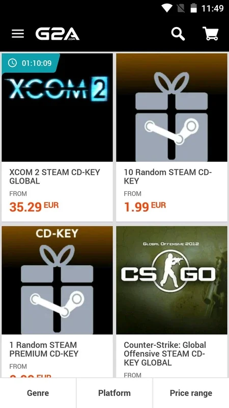 G2A Marketplace for Android - Affordable PC Games Galore