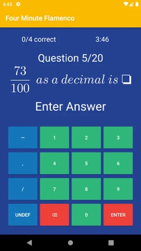 Four Minute Flamenco for Android - Boost Math Skills Offline/Online