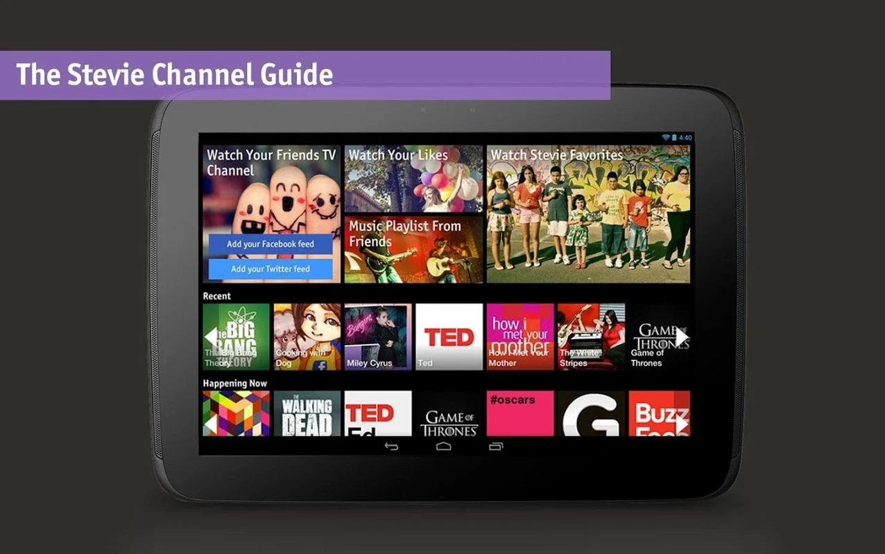 Stevie for Android - Create Personalized TV Channels