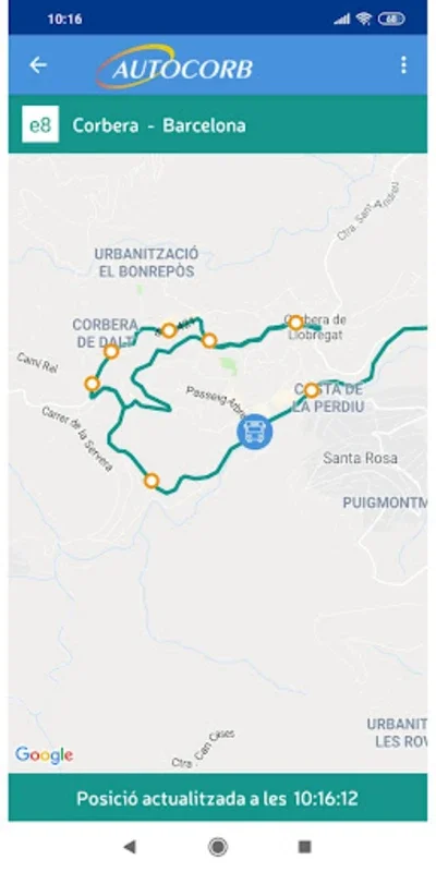 Autocorb for Android: Real-Time Bus Tracking