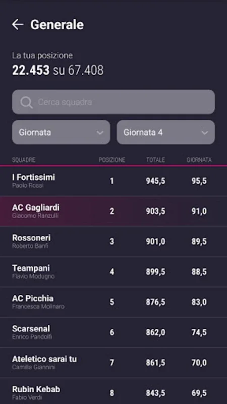 Fantacampionato Gazzetta for Android - Immersive Fantasy Football