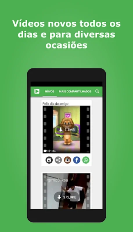 Vídeos para whatsapp for Android - Share Fun Videos Easily