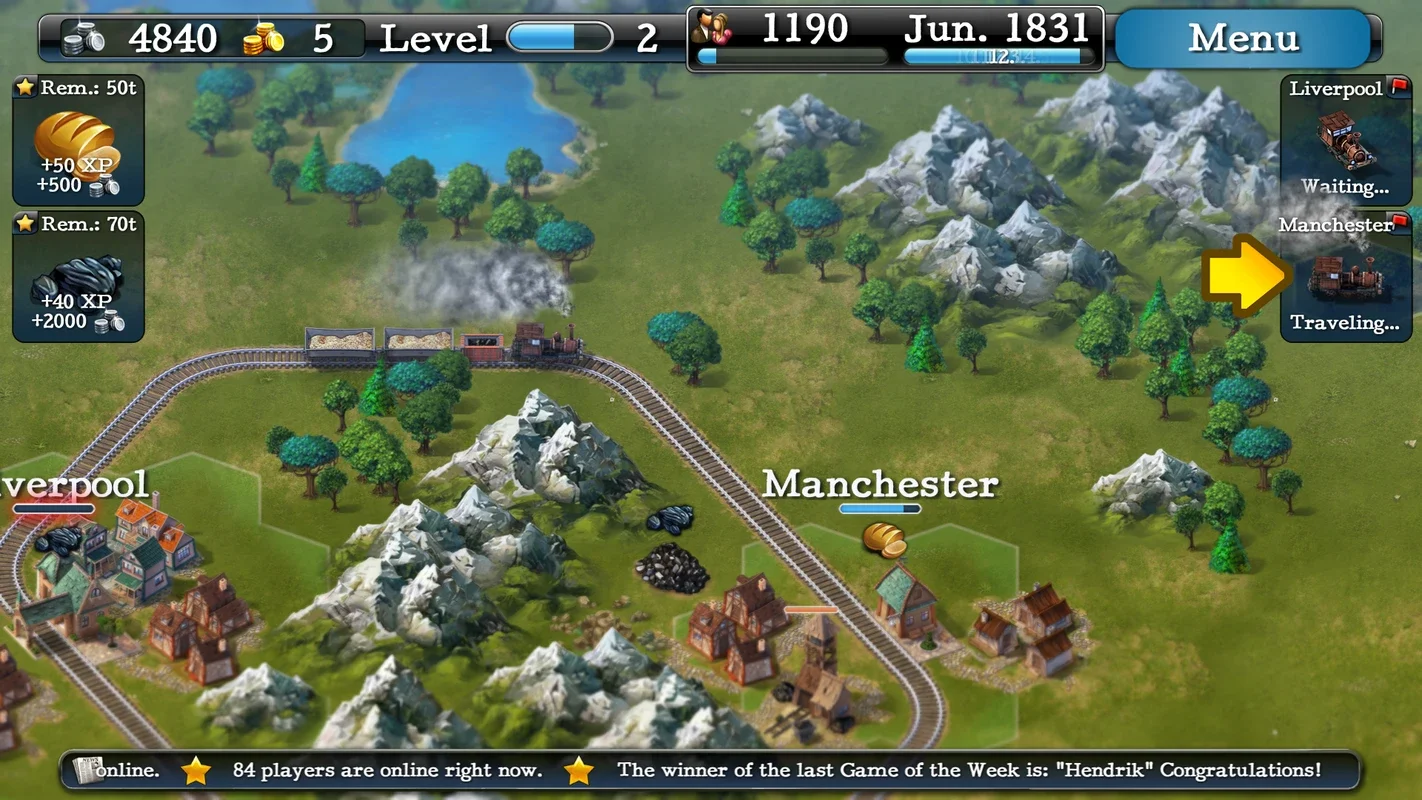 SteamPower1830 for Android: Immersive Train Management