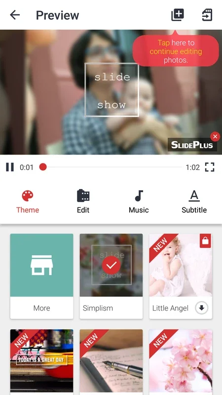 SlidePlus for Android - Transform Photos into Videos