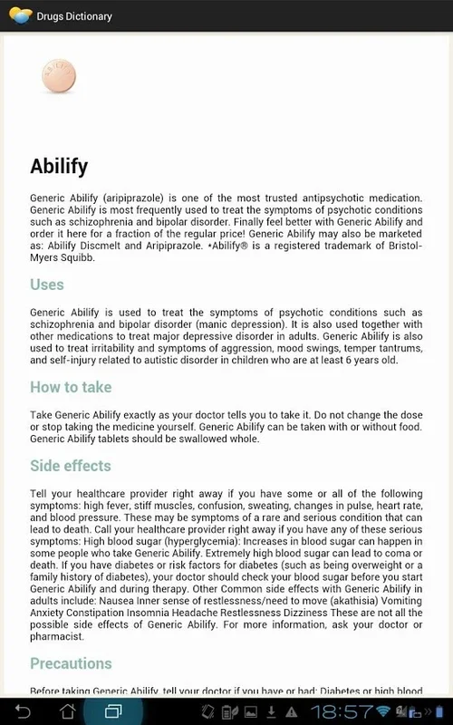 Drugs Dictionary for Android: Comprehensive Medication Info